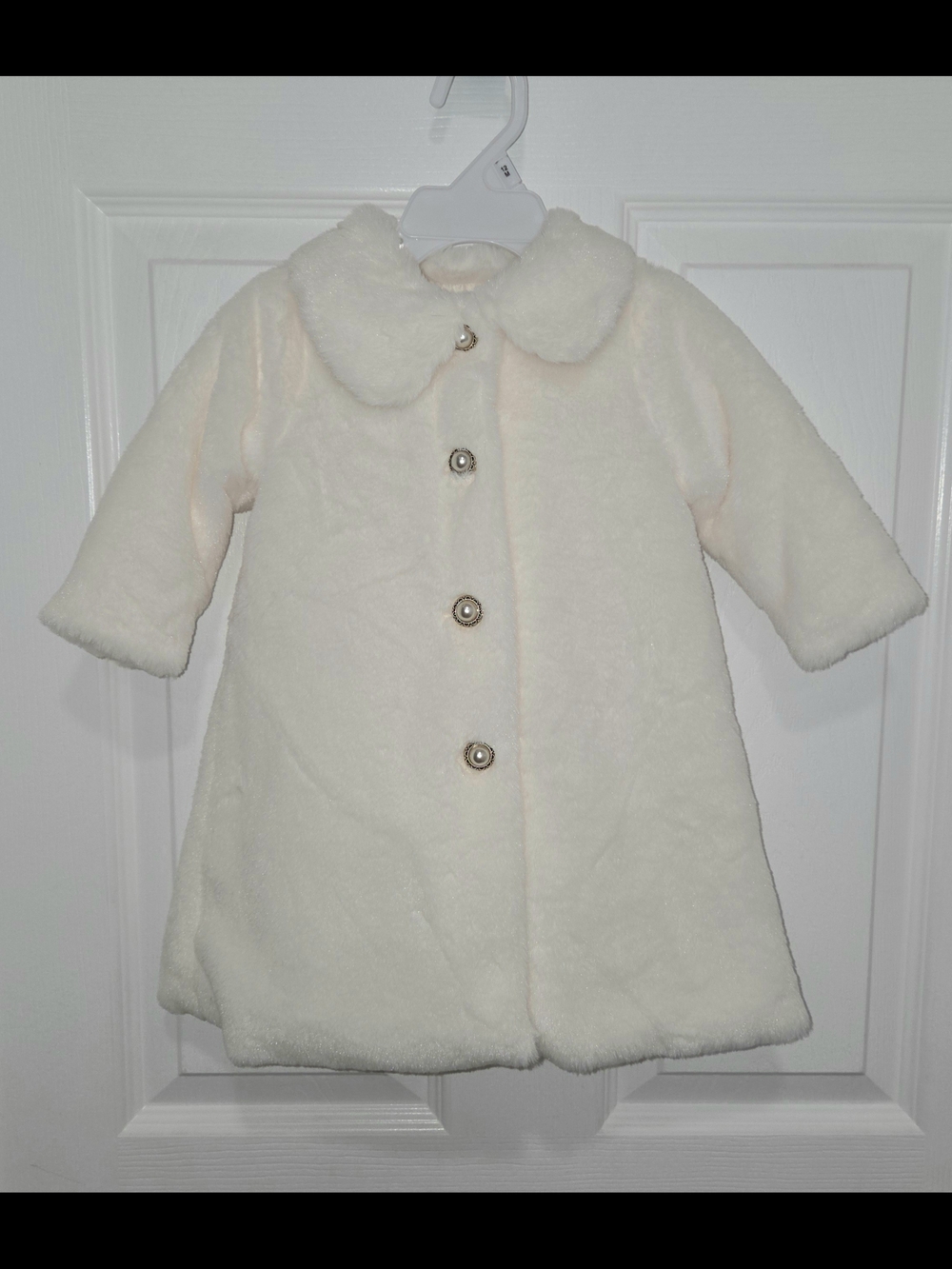Nannette Cream Faux Fur Peter Collar Coat